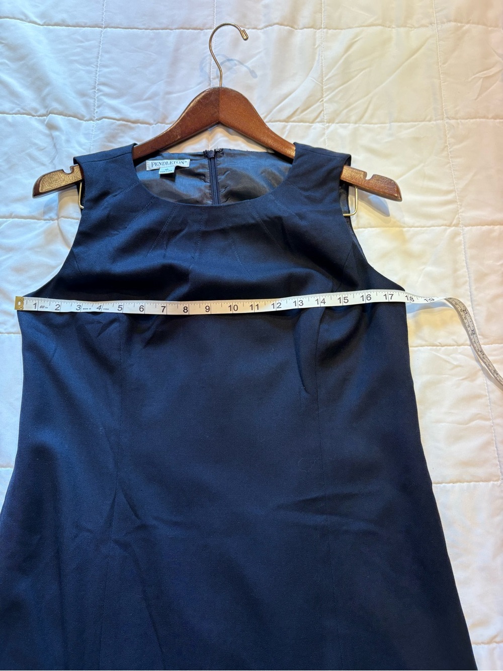 Pendleton Navy Sheath Dressβ | Size 10 | Made in USA - Picture 4 of 5